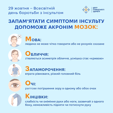 29 жовтня — Всесвітній день боротьби з інсультом